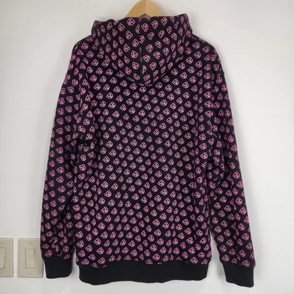 Shane Dawson Pig Hoodie Mens M Black Pink All Over Print‎ Pullover - Picture 2 of 6